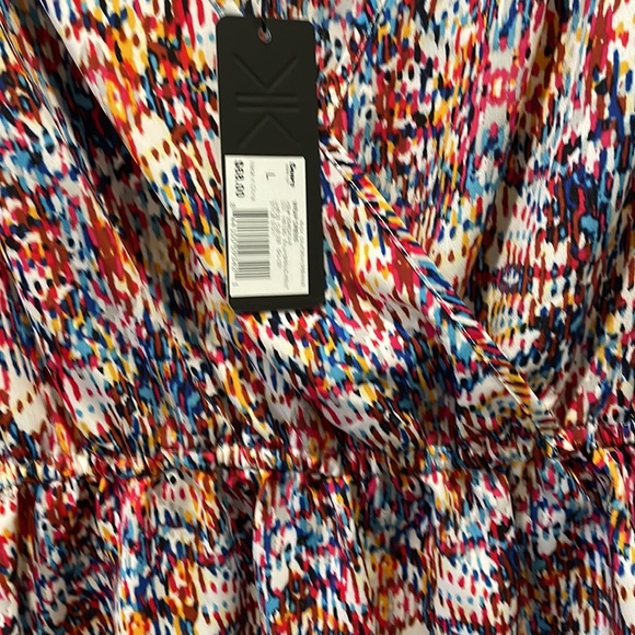 V-neck sleeveless multi colored dress - Picture 6 of 6